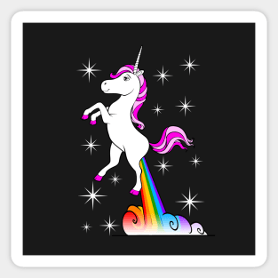 Unicorn Farting Rainbow Sticker